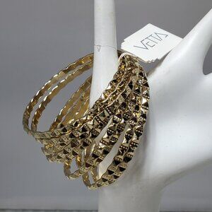 Vetta 9-Piece Gold Bangle Set